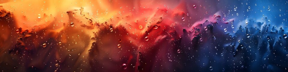 Vibrant Raindrop Wallpaper in Colorful Gradient Atmospheric, Dynamic, and Engaging - obrazy, fototapety, plakaty