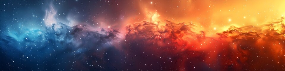 Galaxy Nebulae with Mountain Range, To provide a visually stunning and unique background for various digital art and design projects, evoking a sense