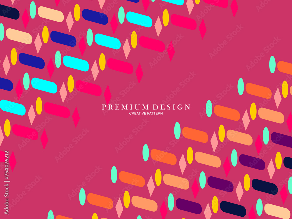 Fototapete Background for the composition of colorful minimalist line art shapes with a modern concept.