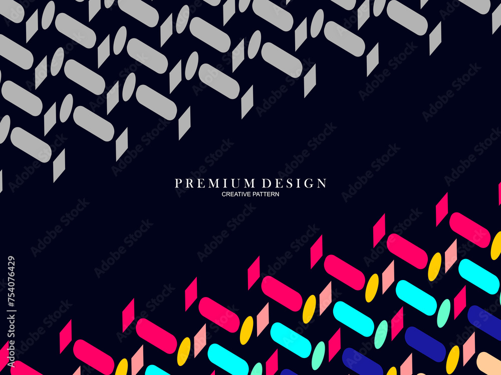 Fototapete Background for the composition of colorful minimalist line art shapes with a modern concept.