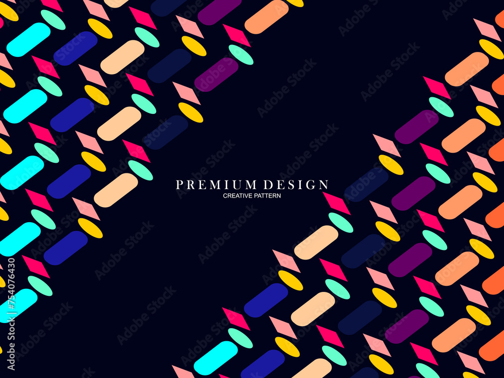 Fototapete Background for the composition of colorful minimalist line art shapes with a modern concept.