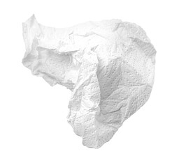 Crumpled white paper napkin - unused