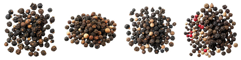 mix black pepper   Hyperrealistic Highly Detailed Isolated On Transparent Background Png File