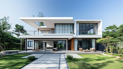 Modern two-story house