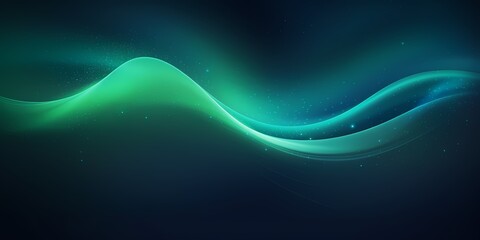 Green and blue lights casting an ethereal glow on a dark color gradient background, with a grainy black backdrop adding visual interest to the webpage header design.