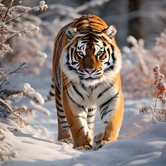 Fototapeta na wymiar siberian tiger panthera leo
