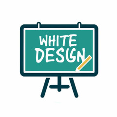 What's Design concept with chalkboard icon over white background, vector illustration
