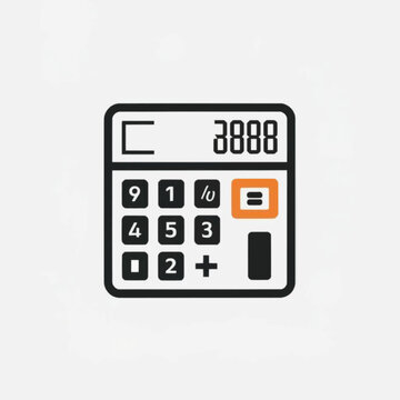 Calculator icon on white background. 