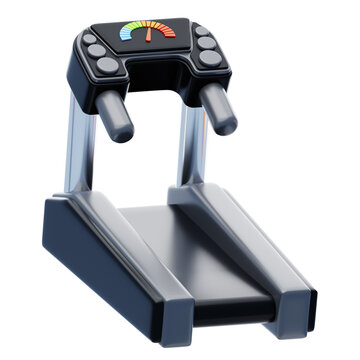 3D Treadmill Infinite Stride. 3d illustration, 3d element, 3d rendering. 3d visualization isolated on a transparent background