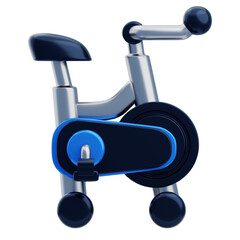 3D Bicycle Silmulator Cycling Simulation. 3d illustration, 3d element, 3d rendering. 3d visualization isolated on a transparent background