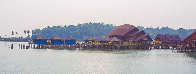 Houses on stilts in the fishing village of Bang Bao