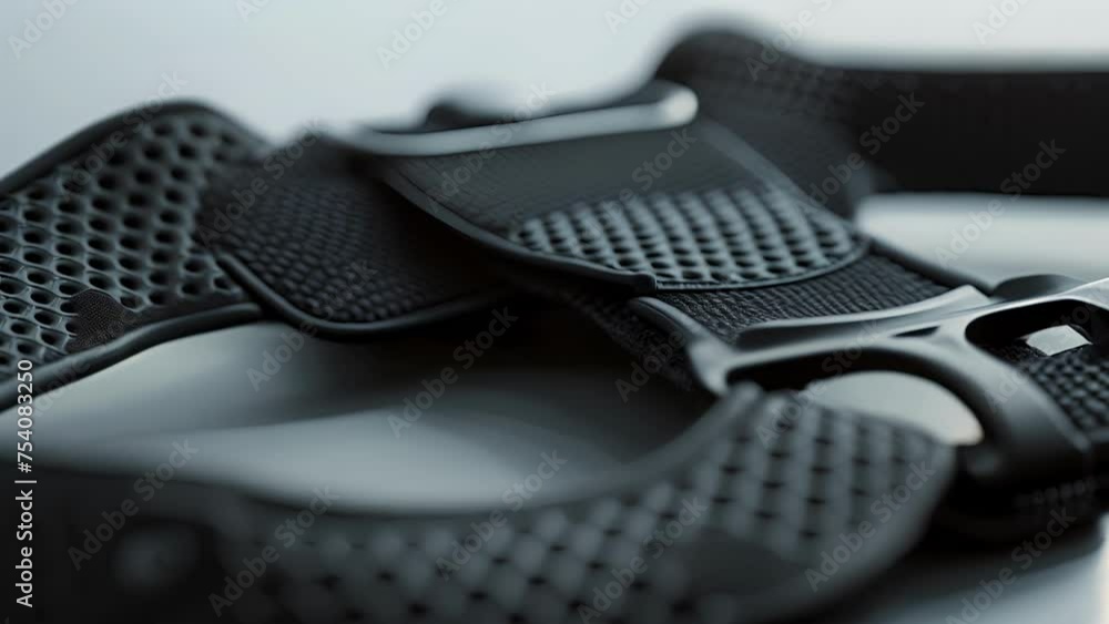 Aufkleber a closeup of a posturecorrecting belt with integrated technology utilizing biomechanics to detect an