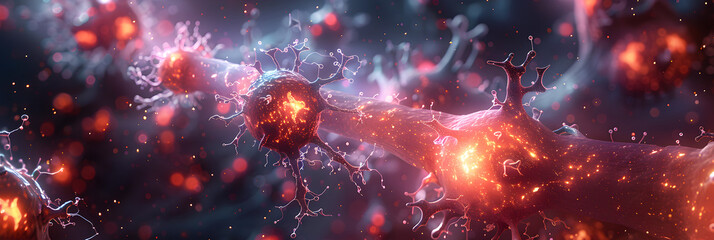Astrocyte Cells Illustration,
Neuron like laniake
 - obrazy, fototapety, plakaty