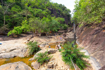 Waterfall on the island of Koh Chang in