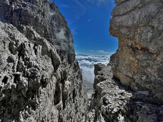 Vertigo Views: Exposed Trail Heights in Adamello Brenta, Bocchette, Dolomites