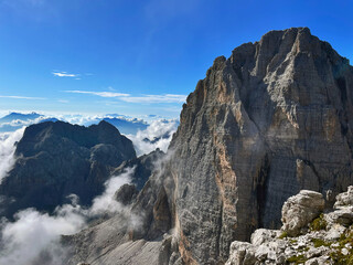 Aerial Perspectives: Exposed Trail Challenge in Adamello Brenta, Bocchette, Dolomites
