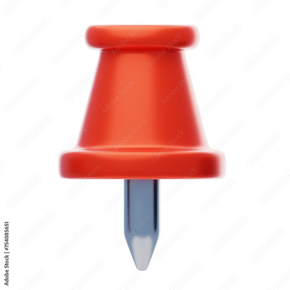 Poster 3d pin needle nudge. 3d illustration, 3d element, 3d rendering. 3d visualization isolated on a trans