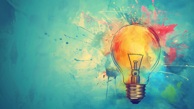 Vector glowing flame light bulb: creative concept illustration of bright electric energy and innovation.