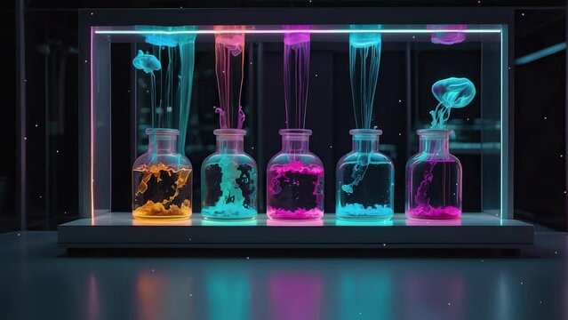 Immerse yourself in the scientific exploration of a vial tube in the laboratory, holding a research fluid.
