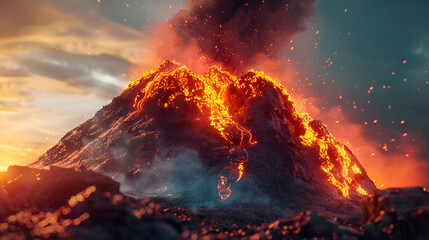 Volcano Eruption --aspect 16:9