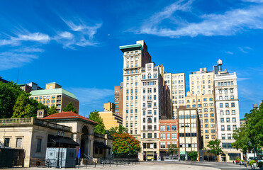 Fototapeta na wymiar Architecture of the Union Square in Manhattan - New York City, United States