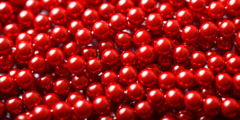 red christmas balls, Ripe red currant berries for the whole frame closeup, Red. Pearl Imágenes y , Red candy gummy jelly toffee decoration wallpaper background, Generative AI - obrazy, fototapety, plakaty