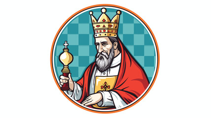 Bishop Chess on a Circle. Freehand draw.