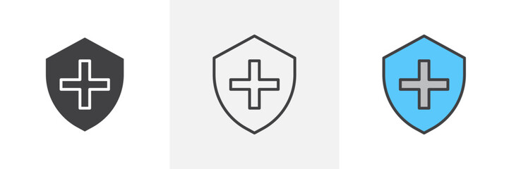 Immune Guard Isolated Line Icon Style Design. Simple Vector Illustration