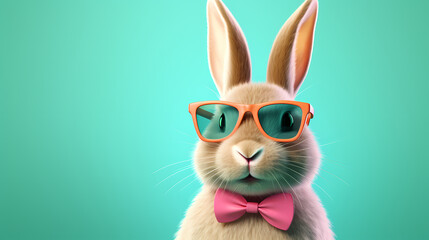 A cool bunny, Easter background