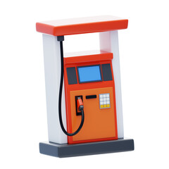 3D Gas Pump Model Fueling Station . 3d illustration, 3d element, 3d rendering. 3d visualization...