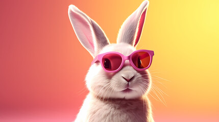 A cool bunny, Easter background