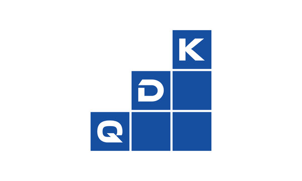 QDK initial letter financial logo design vector template. economics, growth, meter, range, profit, loan, graph, finance, benefits, economic, increase, arrow up, grade, grew up, topper, company, scale