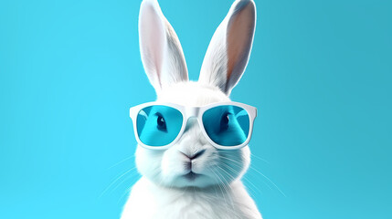 Cute bunny, easter background
