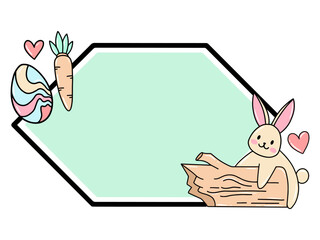 Easter Egg Frame Background Illustration