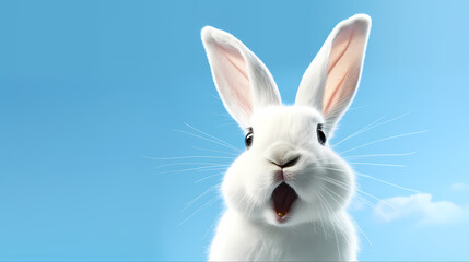 Fototapeta premium Cute bunny, easter background