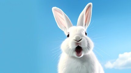 Obraz na płótnie Canvas Cute bunny, easter background