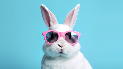 Cute bunny, easter background