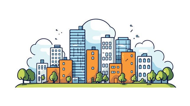 City buildings icon image vector illustration.