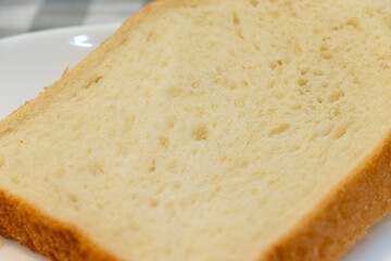 食パンの表面にクローズアップ