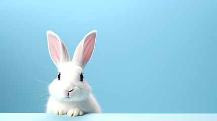 Obraz premium Cute bunny, easter background