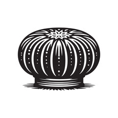 Modern Versatility: Capture the Multifunctional Appeal of a Pouf Silhouette - A Flexible Furniture Vector for Any Project. Pouf Illustration - Pouf Vector