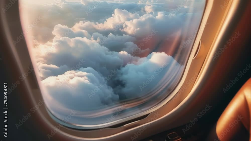 Poster elevate your journey with customized inflight entertainment and breathtaking views of fluffy clouds 