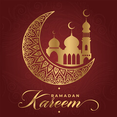 Fototapeta premium Vector file, elegant luxury Ramadan, Eid al-Fitr, Islamic background decorative greeting card