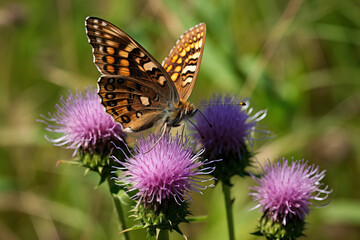 butterfly on flower.