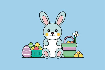 Easter Rabbit Nursery Clipart 