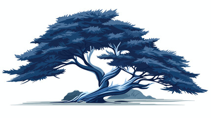 Cypress icon digital blue for any design.
