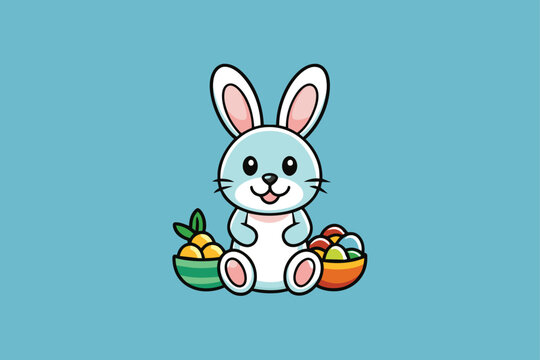 Easter Rabbit Nursery Clipart 