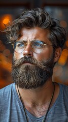 Bearded Man With Glasses and Beard