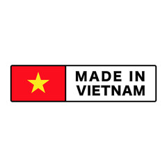 MADE IN VIETNAM icon. Manufactured in Vietnam. Vector.