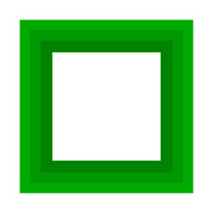 Green modern square logo. Vector.